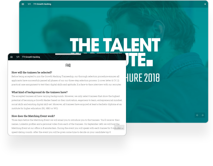 Examples of digital Interactive Brochures Foleon